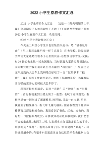 2022小学生春游作文汇总