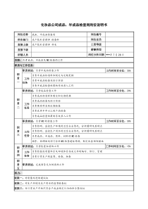 化妆品公司成品、半成品检查岗岗位说明书