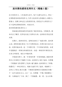放风筝的感受优秀作文（精编3篇）