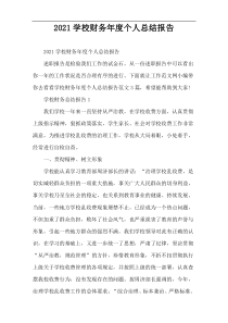 2022学校财务年度个人总结报告