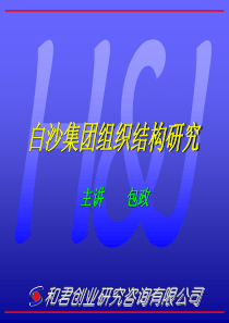 和君创业_白沙集团组织结构研究