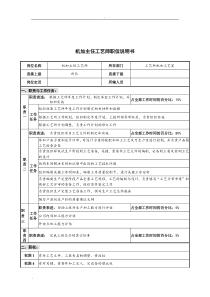 华北光学仪器公司工艺所机加主任工艺师职位说明书