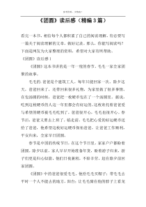 《团圆》读后感【精编3篇】