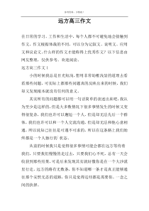 远方高三作文
