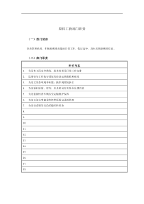 原料工段部门职责说明书