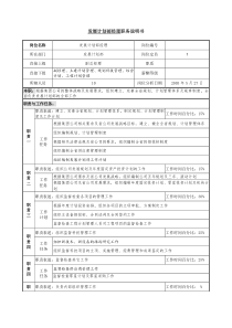 发展计划部职位说明书