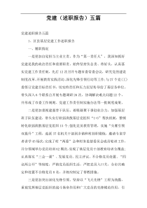 党建（述职报告）五篇