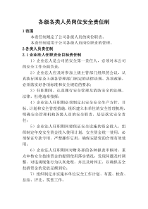 各级各类人员岗位安全责任1