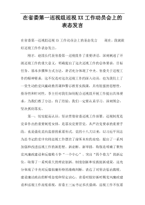 在省委第一巡视组巡视XX工作动员会上的表态发言