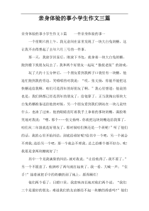 亲身体验的事小学生作文三篇