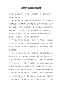 国家安全视频观后感