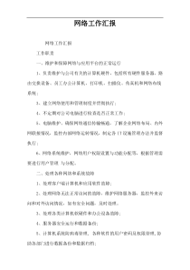 网络工作汇报