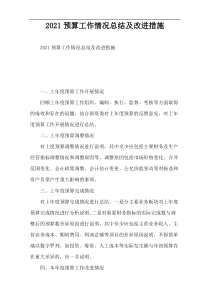 2022预算工作情况总结及改进措施