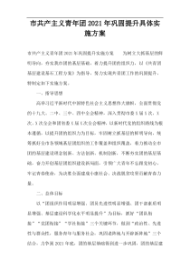 市共产主义青年团2022年巩固提升具体实施方案