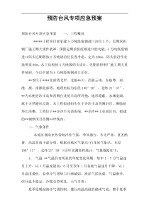 预防台风专项应急预案