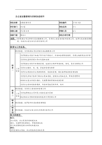 后勤管理类-办公室后勤管理专员岗位职责说明书