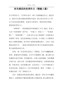 有关烟花的精选作文（精编3篇）