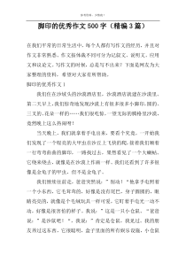 脚印的精选作文500字（精编3篇）