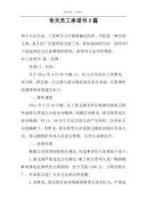 有关员工承诺书3篇