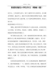 我爱玫瑰花小学生作文（精编3篇）