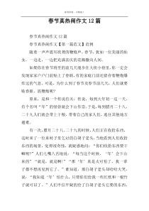 春节真热闹作文12篇