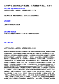 山东青年创业网16日上海滩抢楼