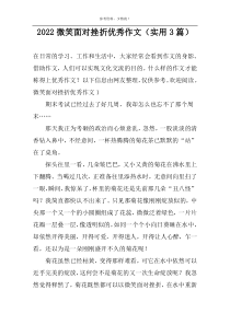 2022微笑面对挫折优秀作文（实用3篇）