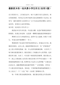 最新家乡的一处风景小学生作文（实用3篇）