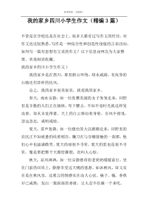 我的家乡四川小学生作文（精编3篇）