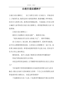 白夜行读后感例子
