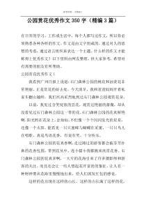 公园赏花优秀作文350字（精编3篇）