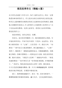 梨花优秀作文（精编4篇）