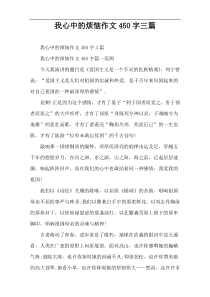 我心中的烦恼作文450字三篇