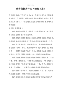 陪伴的优秀作文（精编3篇）