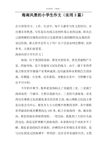 海南风景的小学生作文（实用3篇）