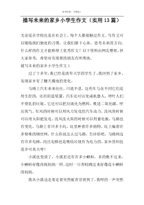 描写未来的家乡小学生作文（实用13篇）