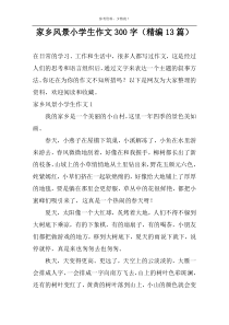家乡风景小学生作文300字（精编13篇）