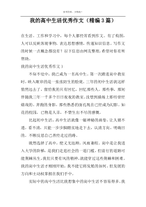 我的高中生活优秀作文（精编3篇）