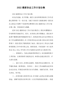 2022最新协会工作计划合集