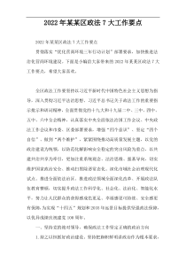 2022年某某区政法7大工作要点