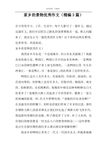 家乡的景物优秀作文（精编3篇）