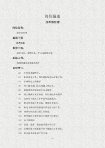 岗位描述技术类技术部经理