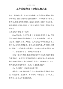 工作总结范文与计划汇聚八篇
