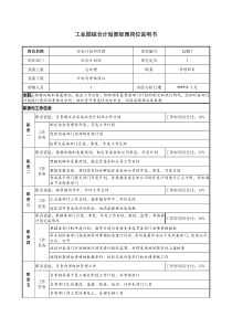 工业园综合计划部经理岗位说明书