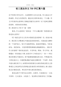 初三朋友作文700字汇聚六篇