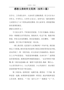 感恩父亲的作文范例（实用3篇）
