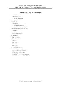 工程部木工工作职责与职务要求