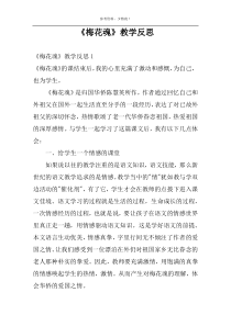 《梅花魂》教学反思