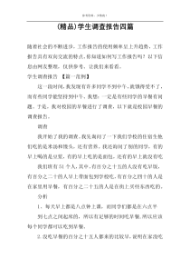 (精品)学生调查报告四篇