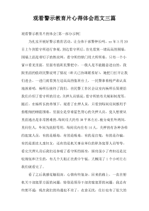 观看警示教育片心得体会范文三篇
